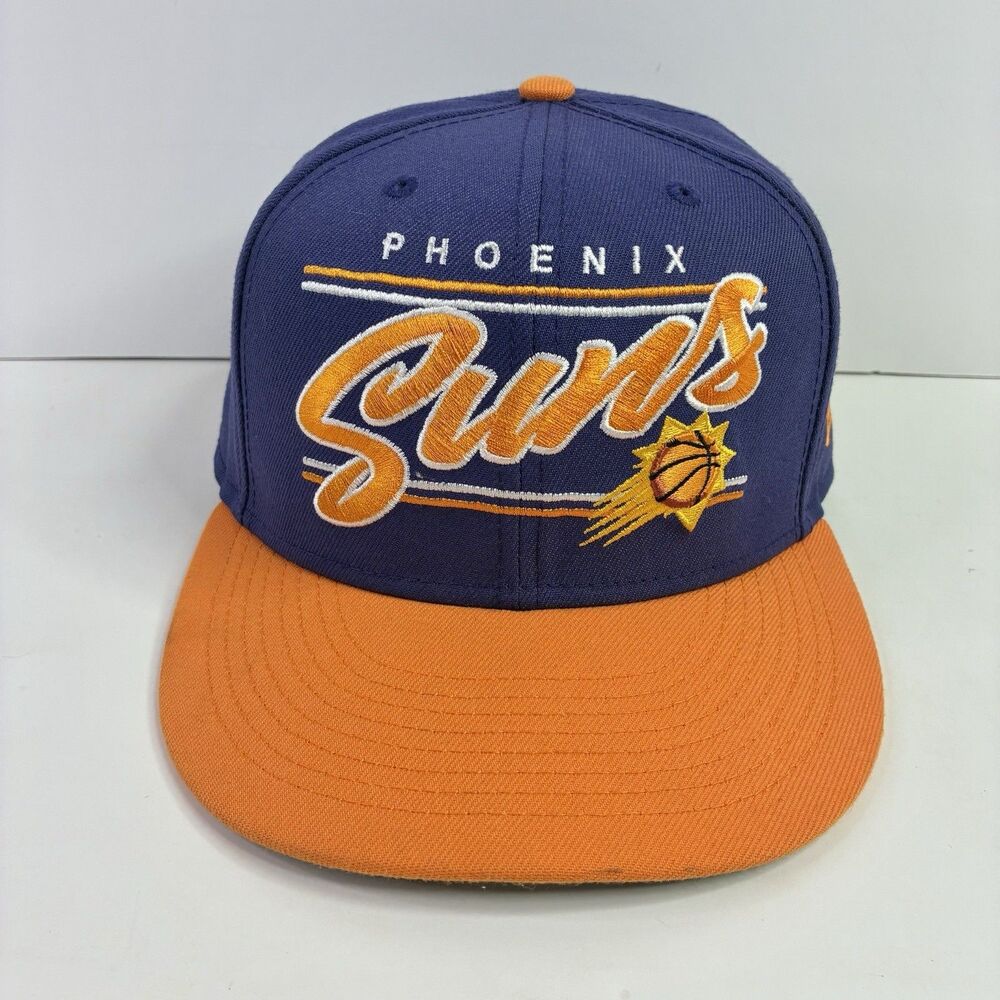 New Era 9FIFTY NBA Phoenix Suns Team Script Snapback Hat Orange Purple *READ*